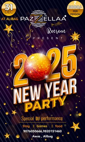 Pazzellaa Villa — New Year 2024 party creative